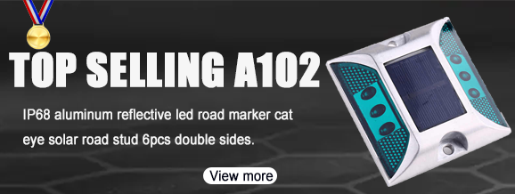 A102 IP68 Cat Eye Road Marker Solar Flashing Road Stud Outdoor